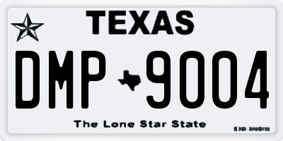 TX license plate DMP9004
