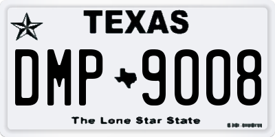 TX license plate DMP9008