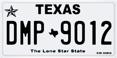TX license plate DMP9012