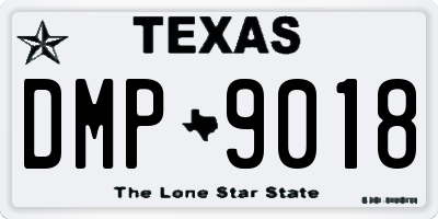 TX license plate DMP9018