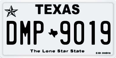 TX license plate DMP9019