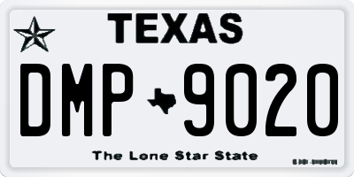 TX license plate DMP9020