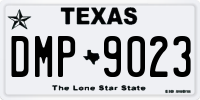TX license plate DMP9023