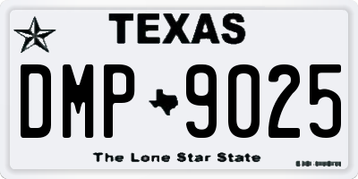 TX license plate DMP9025