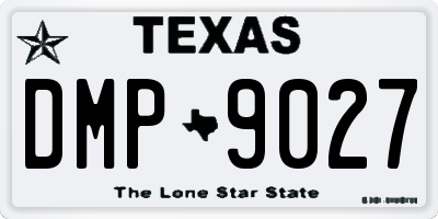 TX license plate DMP9027