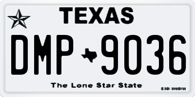 TX license plate DMP9036