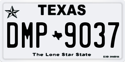 TX license plate DMP9037