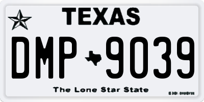 TX license plate DMP9039