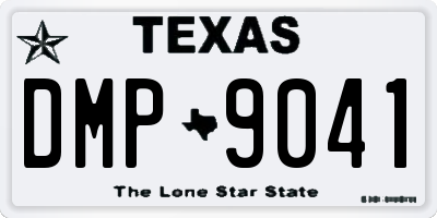 TX license plate DMP9041