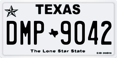 TX license plate DMP9042