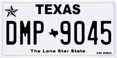 TX license plate DMP9045