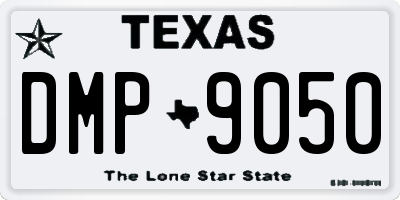 TX license plate DMP9050