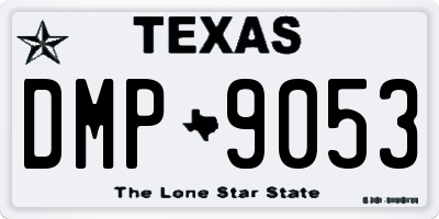 TX license plate DMP9053