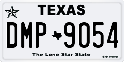 TX license plate DMP9054