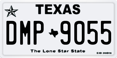 TX license plate DMP9055