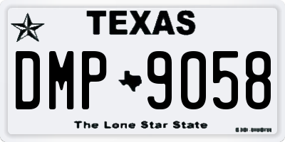 TX license plate DMP9058