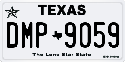 TX license plate DMP9059