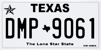 TX license plate DMP9061