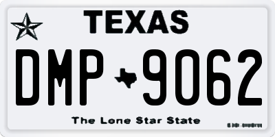 TX license plate DMP9062