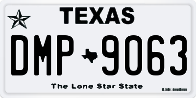 TX license plate DMP9063