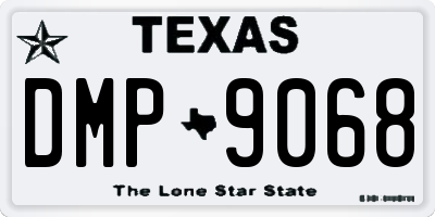 TX license plate DMP9068