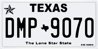 TX license plate DMP9070