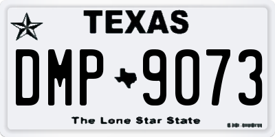 TX license plate DMP9073