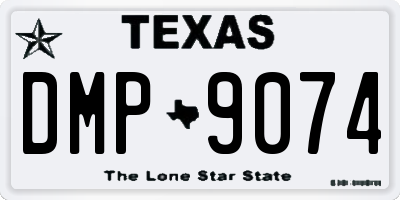 TX license plate DMP9074