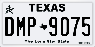 TX license plate DMP9075
