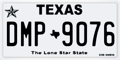 TX license plate DMP9076