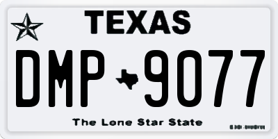 TX license plate DMP9077