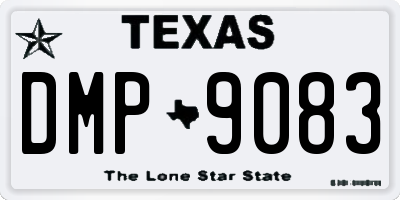 TX license plate DMP9083