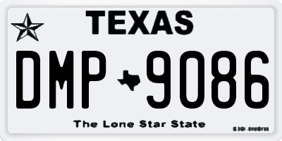 TX license plate DMP9086