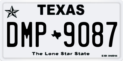 TX license plate DMP9087