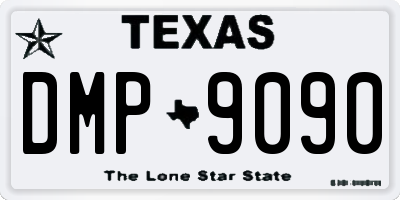 TX license plate DMP9090