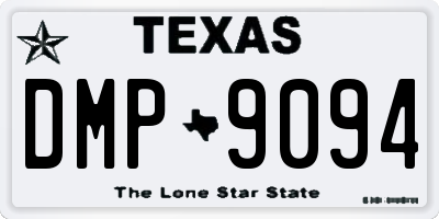 TX license plate DMP9094