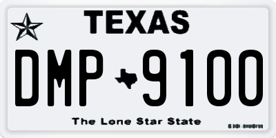 TX license plate DMP9100