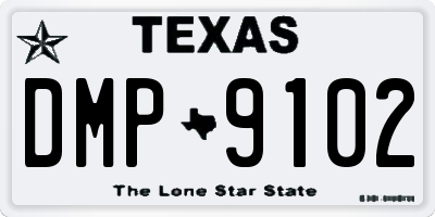 TX license plate DMP9102