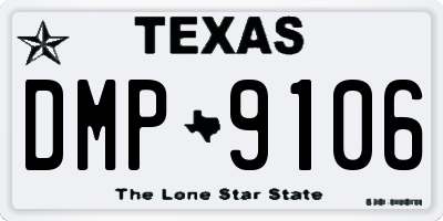 TX license plate DMP9106
