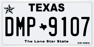 TX license plate DMP9107