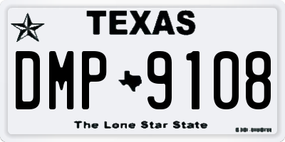 TX license plate DMP9108