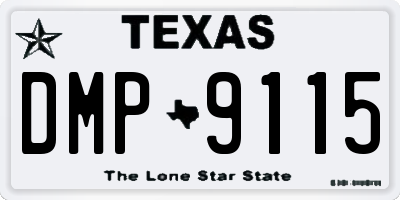 TX license plate DMP9115