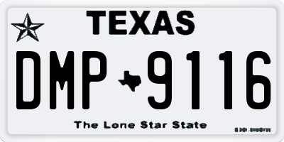 TX license plate DMP9116