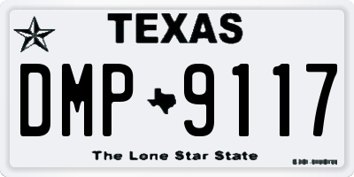 TX license plate DMP9117