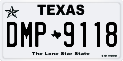 TX license plate DMP9118