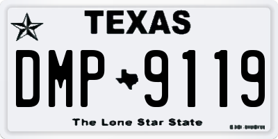 TX license plate DMP9119