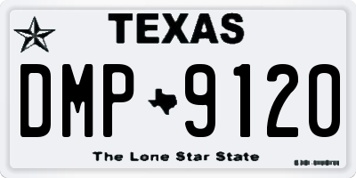 TX license plate DMP9120