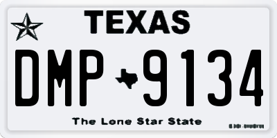 TX license plate DMP9134