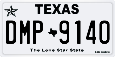 TX license plate DMP9140