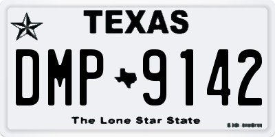 TX license plate DMP9142
